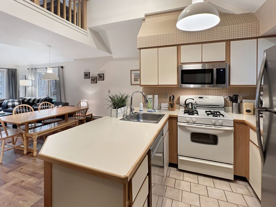 with breakfast counter