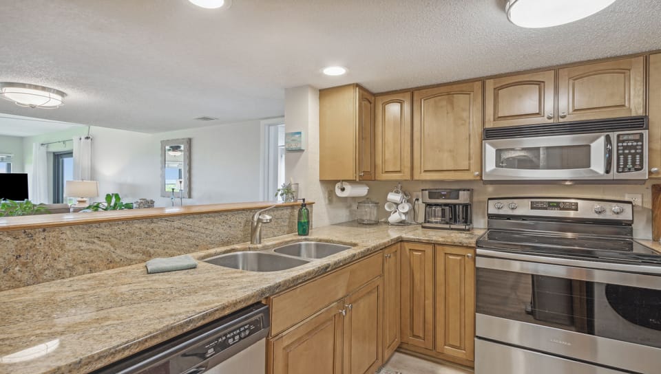 Kitchen with gorgeous ocean views