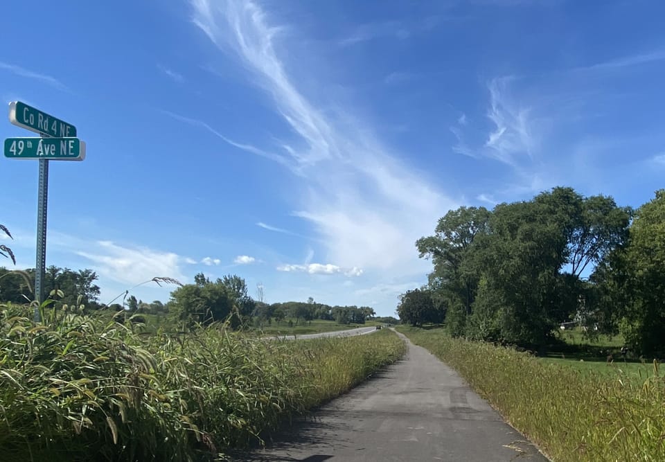 Walking/Bike path to the county park.