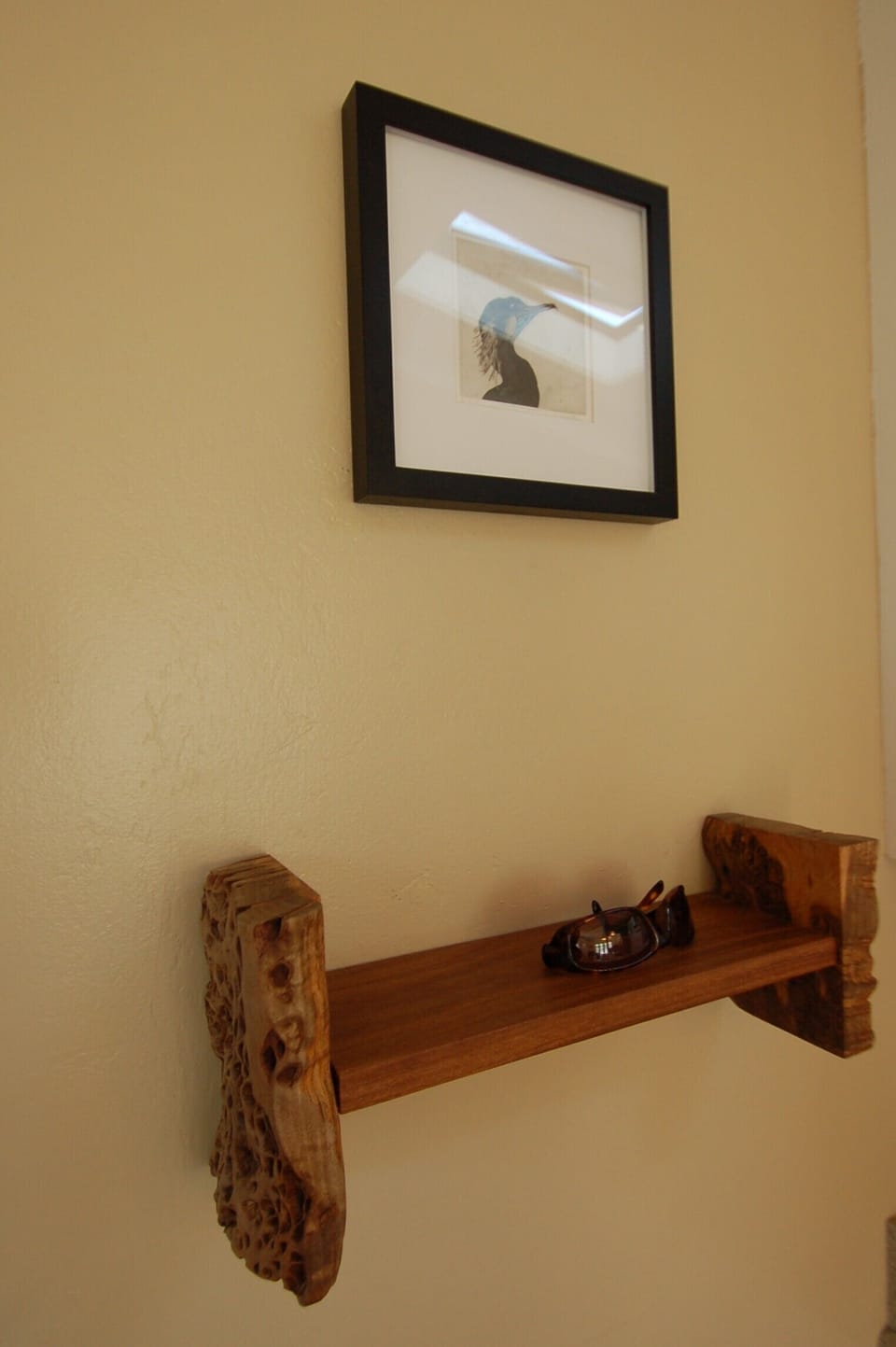 Hand crafted wood furniture and artwork throughout the house.