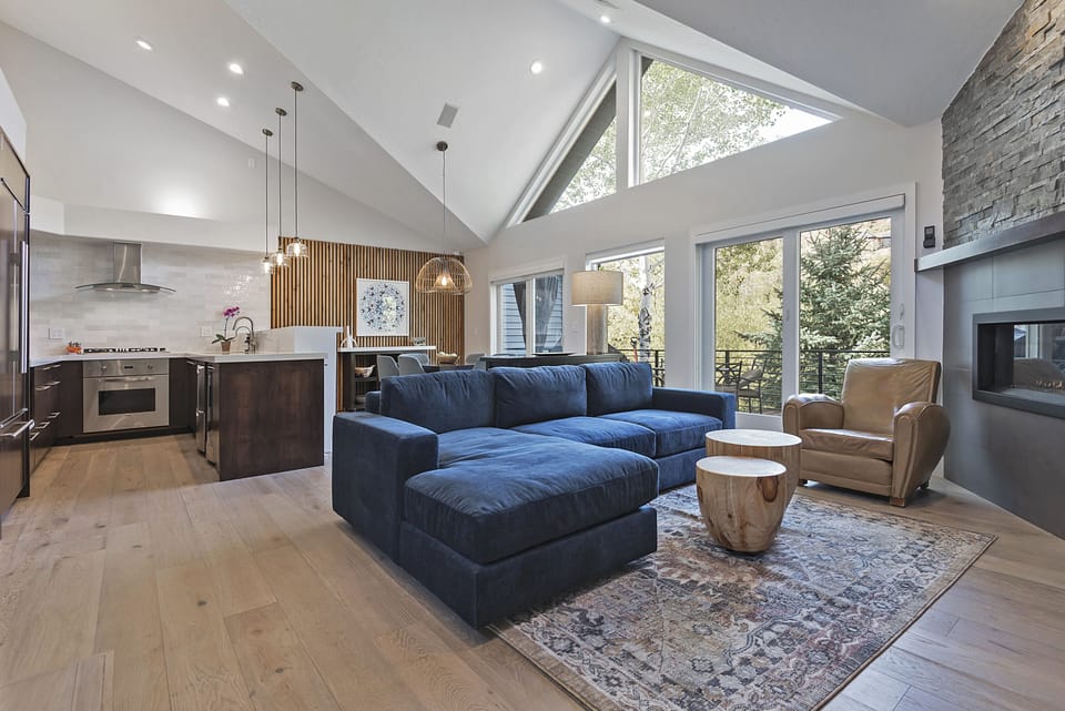 Open plan living, dining, kitchen area