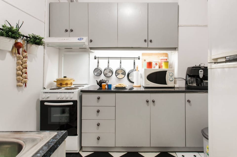 Traditional Apartment, 1 Bedroom, City View, Corner | Private kitchen | Full-size fridge, microwave, oven, stovetop