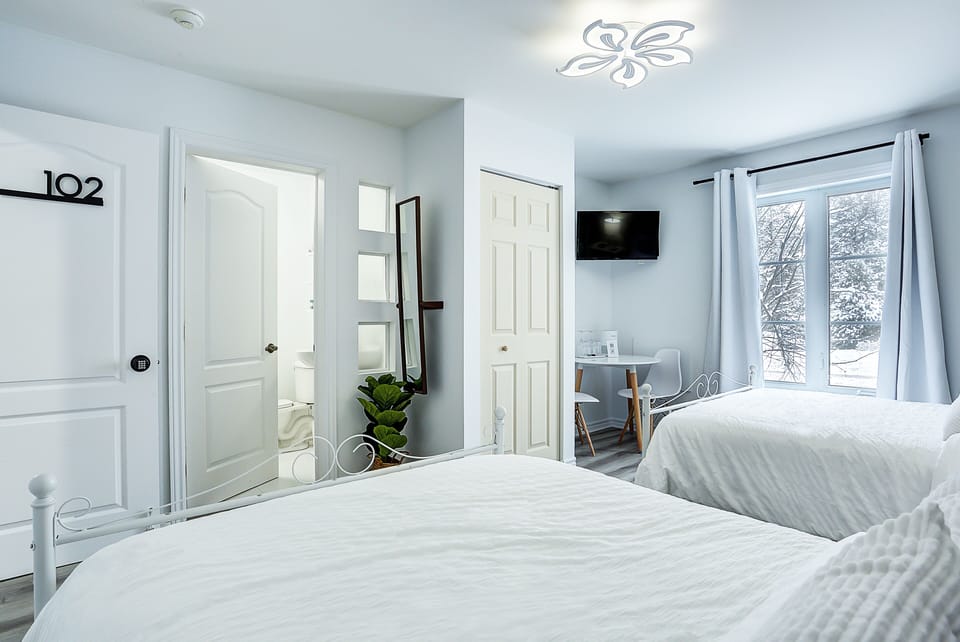Deluxe Double Room, 2 Queen Beds, Non Smoking, Private Bathroom | Premium bedding, memory foam beds, individually decorated