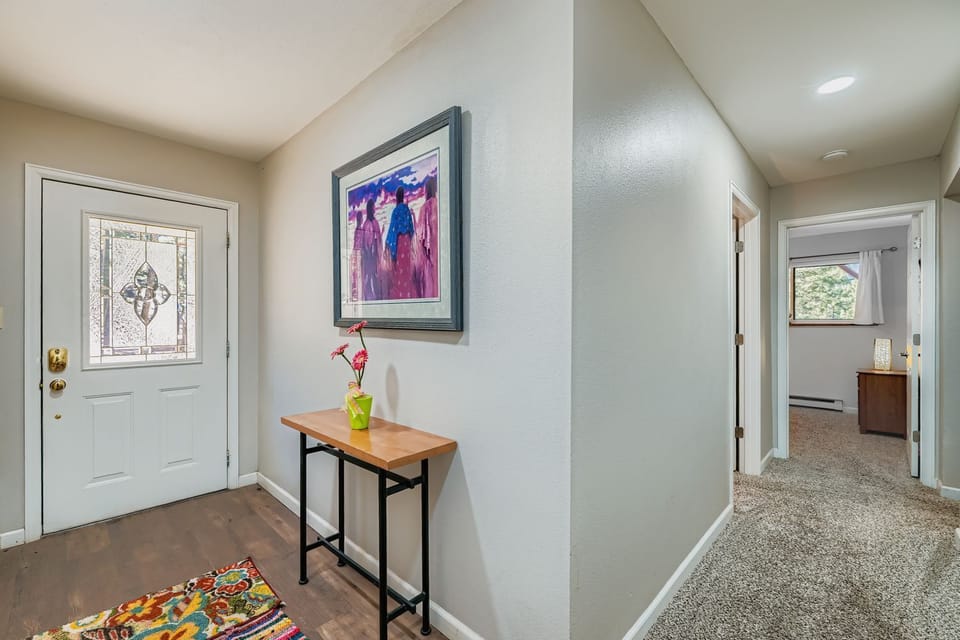 Main entrance on lower level