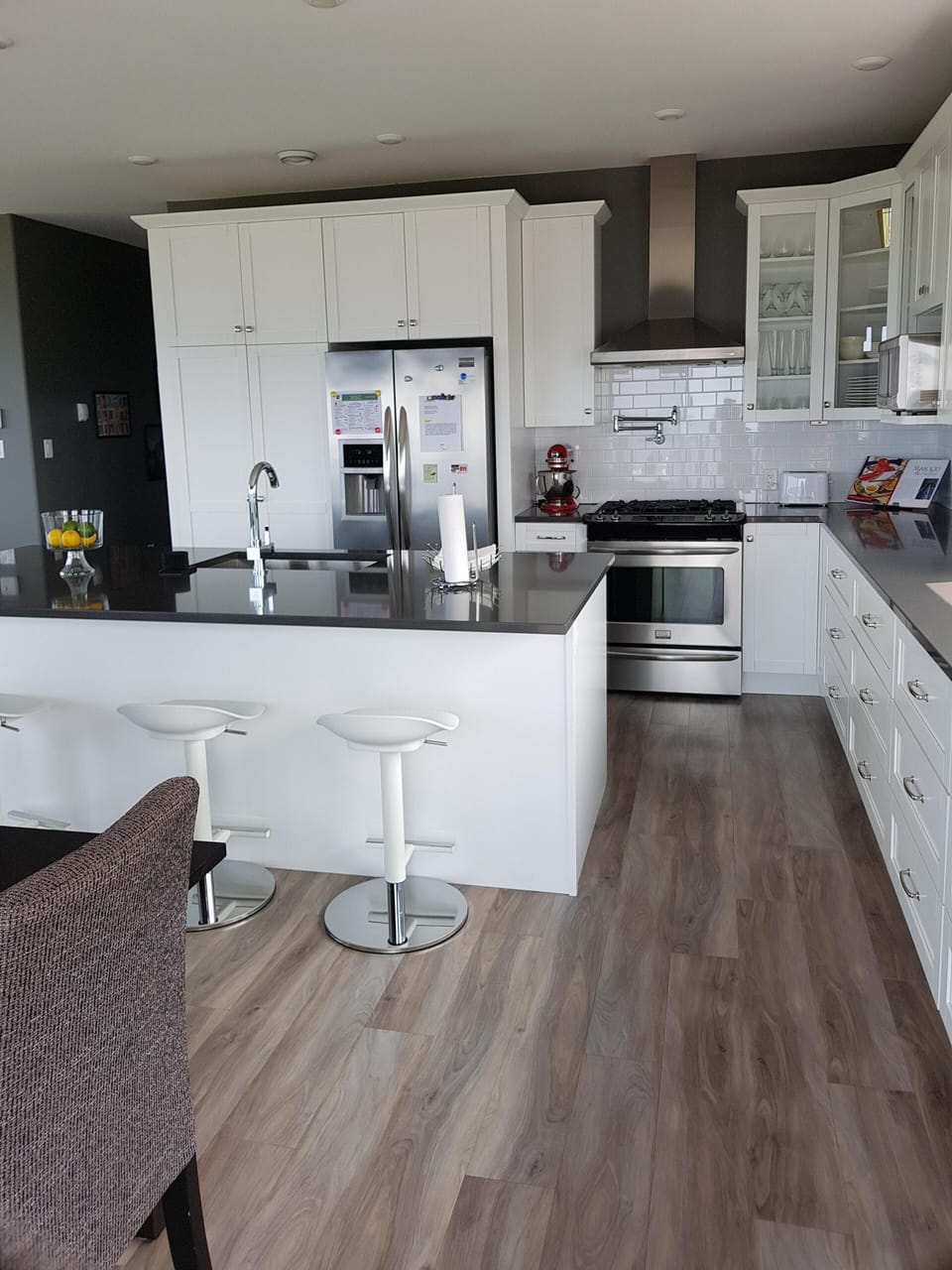 Gourmet sparkling clean kitchen. 