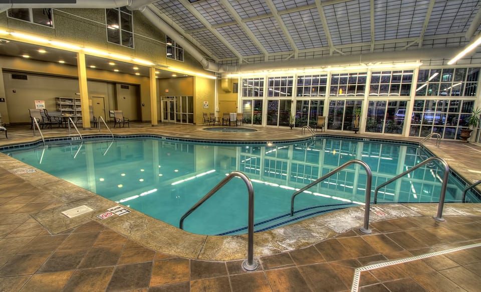 Indoor pool, baby pool, hot tub, full bathrooms, indoor and outdoor seating area