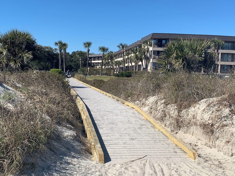 Walkway from the beach