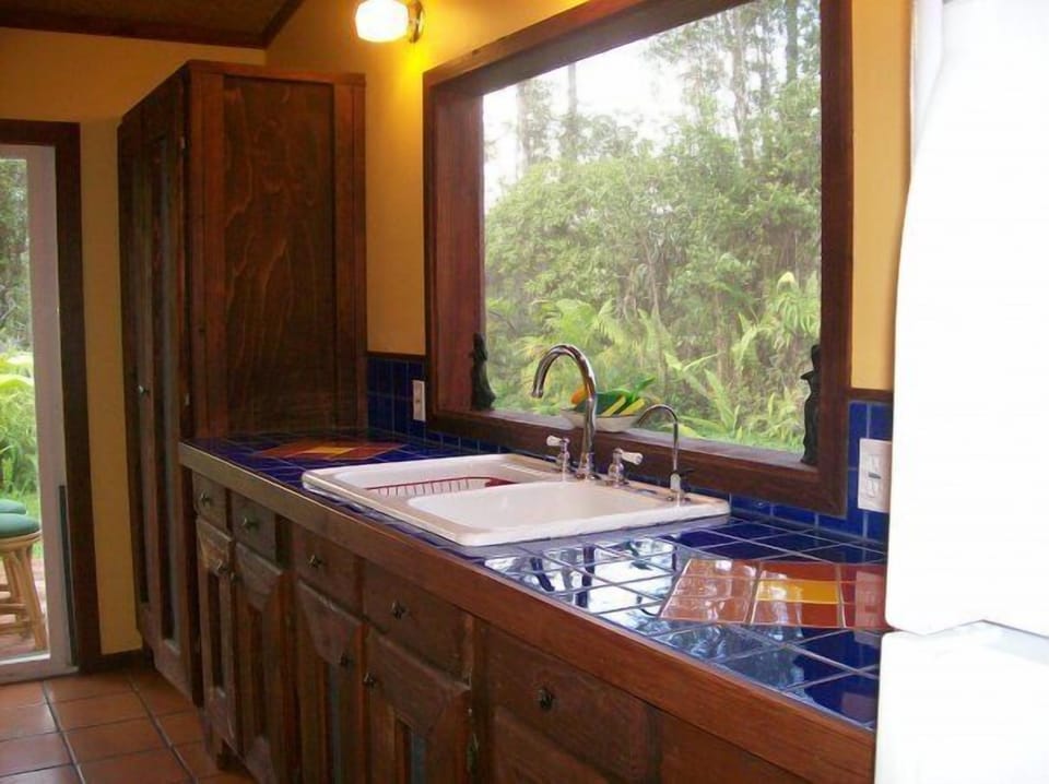 Custom tiles and cabinets in the kitchen