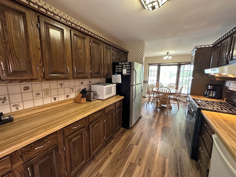 Bake up memories in large kitchen with lake views.
