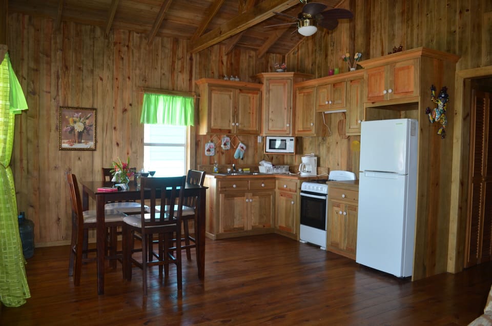 Complete kitchen with micro wave, coffee maker, toaster etc.