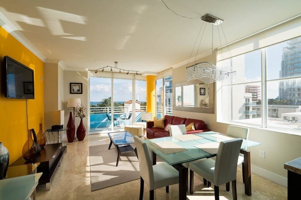 Open living/dining area with gorgeous views