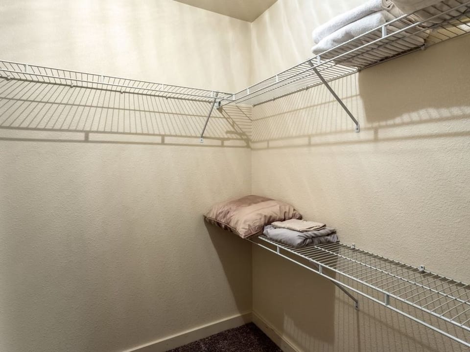 Large walk in closet in the master bedroom