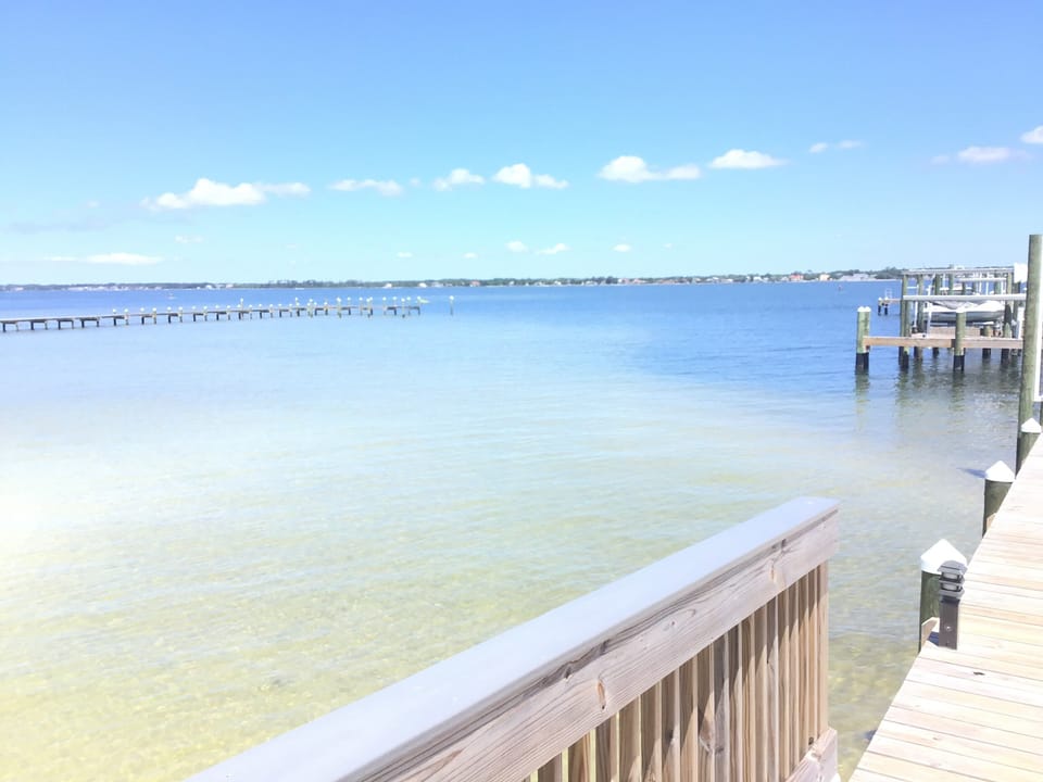 View off pier near pool