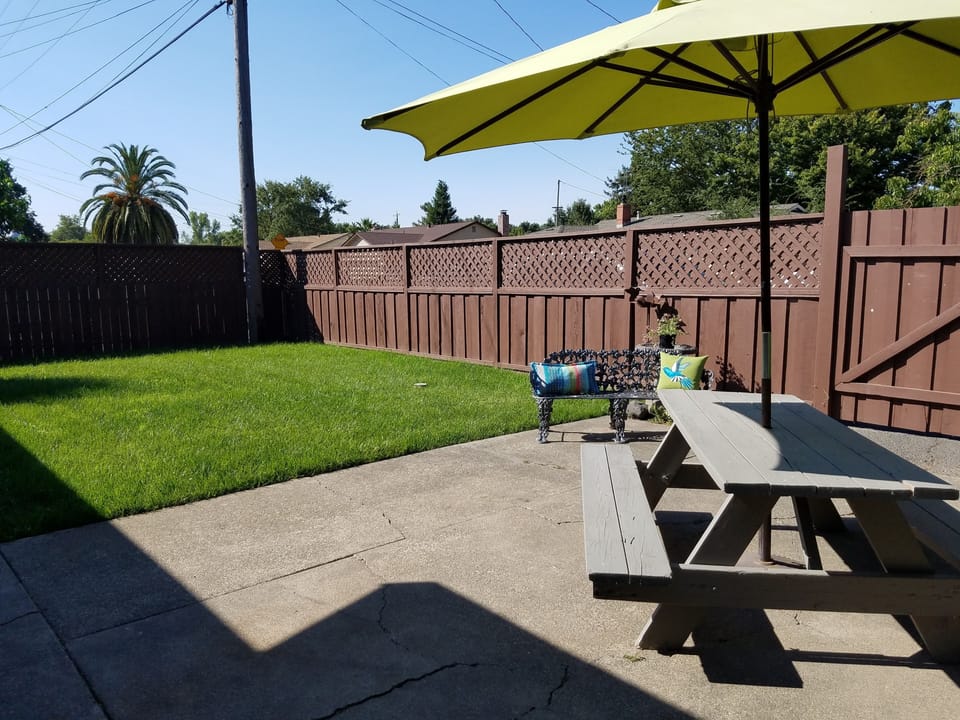 Front yard to enjoy and another sitting area