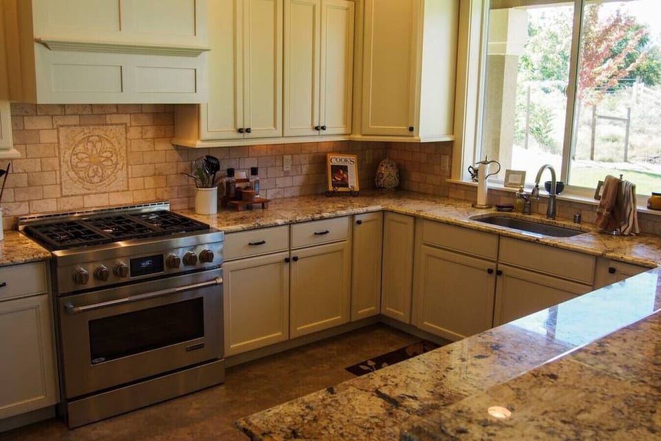 Kitchen is equipped with drip, Keurig, Nespresso, French press, and pour over coffee makers.