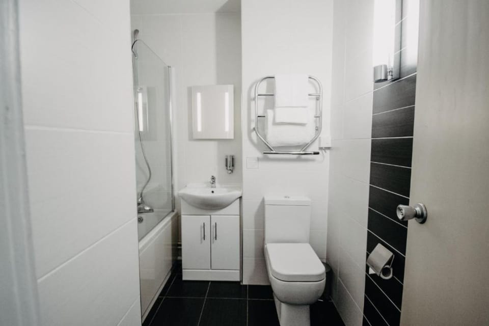 Free toiletries, hair dryer, towels