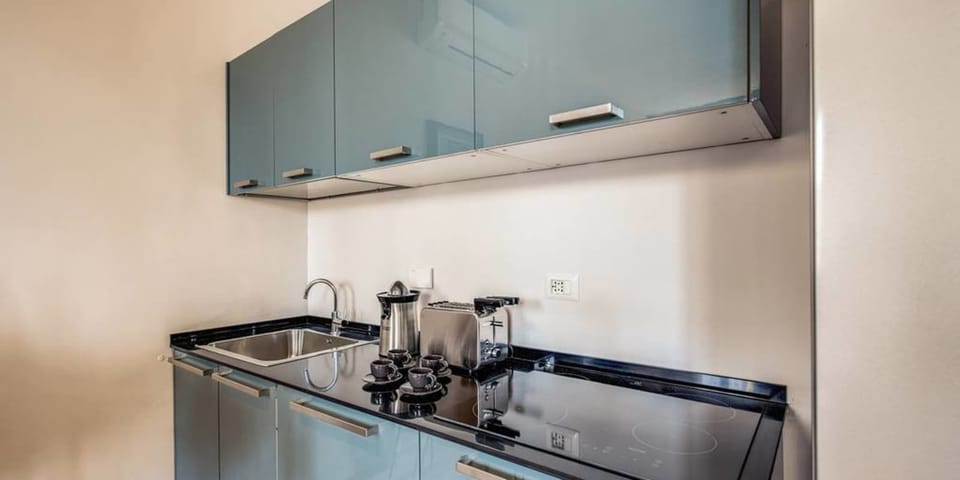 Studio | Private kitchenette | Fridge, stovetop, cookware/dishes/utensils