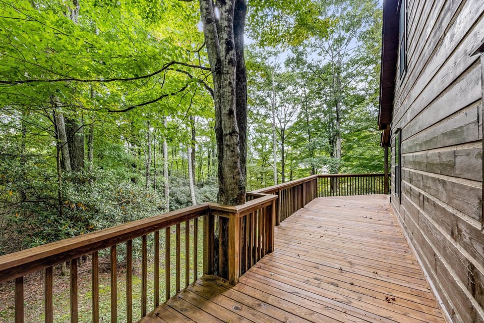 Wrap Around Deck For Enjoying the Woods