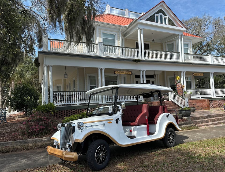 Explore Historical Apalachicola in our cart!  Rent by the day.