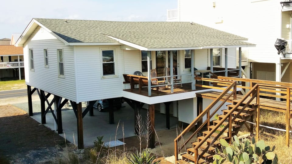 Ocean side of house. 