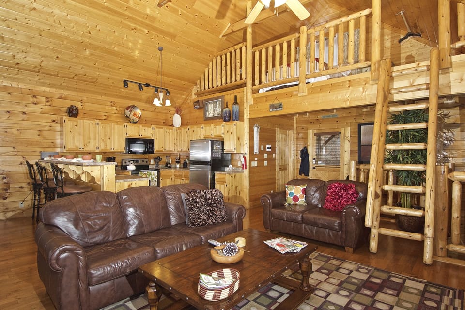 Great Room, Loft, and Kitchen
