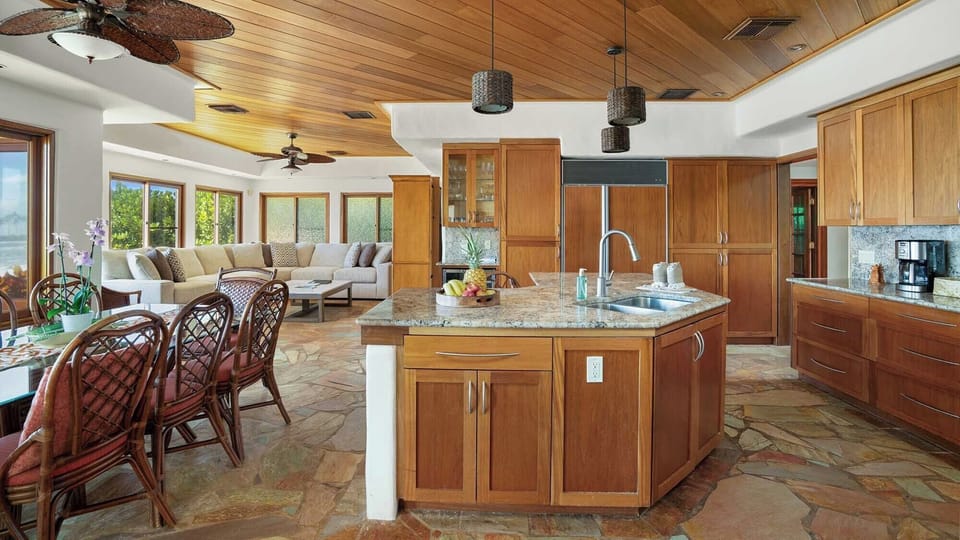 Kauai Kai at Kukuiula Bay - Family Room & Kitchen - Parrish Kauai