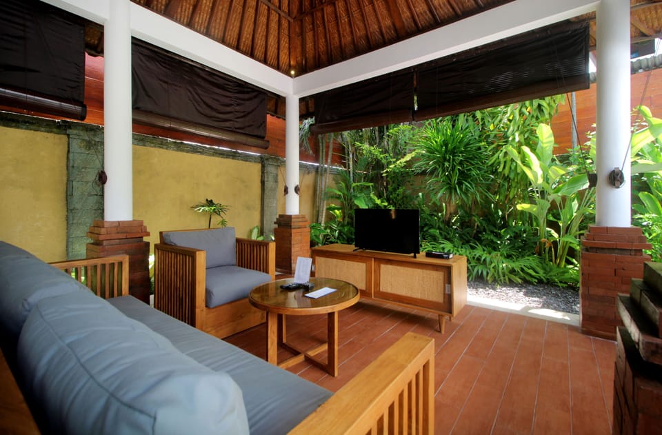 Villa, 2 Bedrooms | Living area | 21-inch LCD TV with digital channels, TV, DVD player