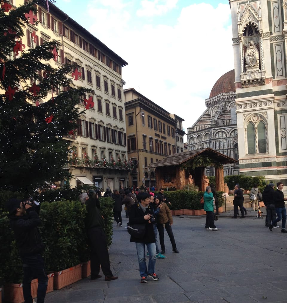 Christmas in the Cathedral square just at the end of Via Ricasoli
