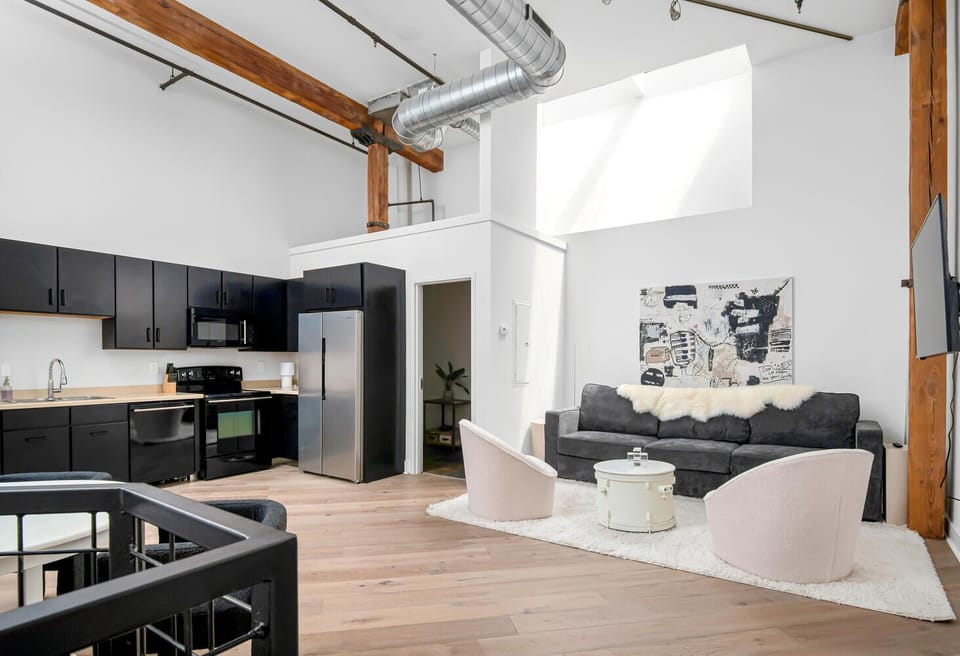 Full kitchen with standard coffee maker.