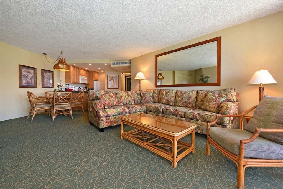 Living room featured a comfortable sleeper sofa for extra sleeping arrangement