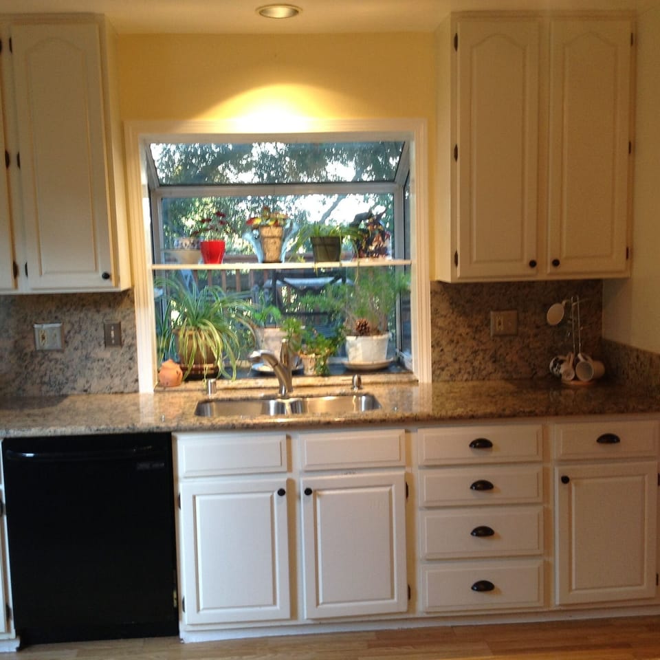 Enjoy views of the sunset while clearing away dishes.