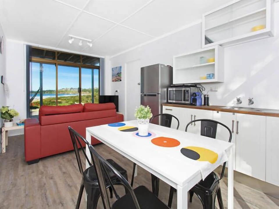 Downstairs kitchen and lounge room.