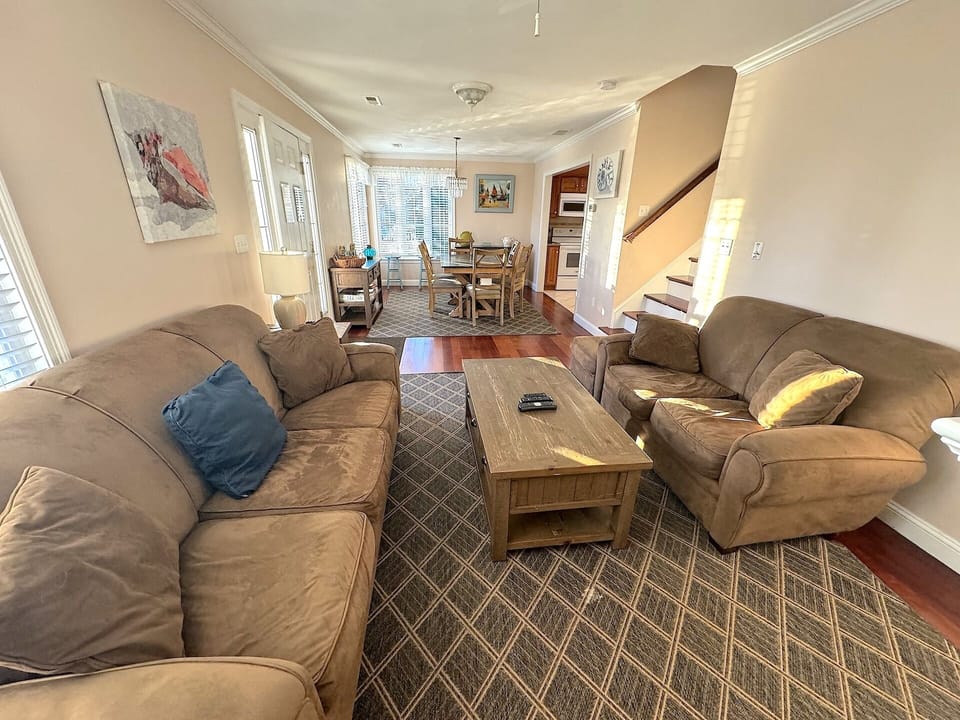 Family room looking into dining area