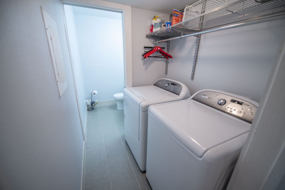 Washer and dryer.