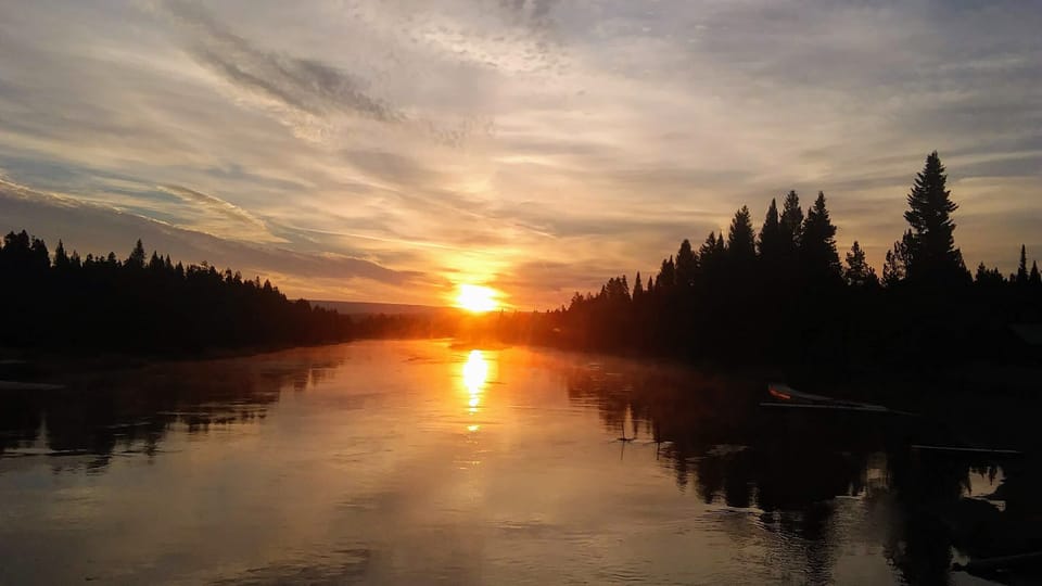 Sunrise on Henry's fork @ Mack's Inn (about 1 mile away)