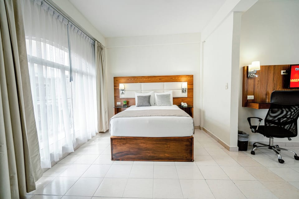 Junior Double Room, 2 Double Beds, City View, Tower | Premium bedding, iron/ironing board (on request), WiFi (free)