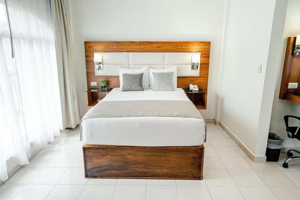 Junior Double Room, 2 Double Beds, City View, Tower | Premium bedding, iron/ironing board (on request), WiFi (free)