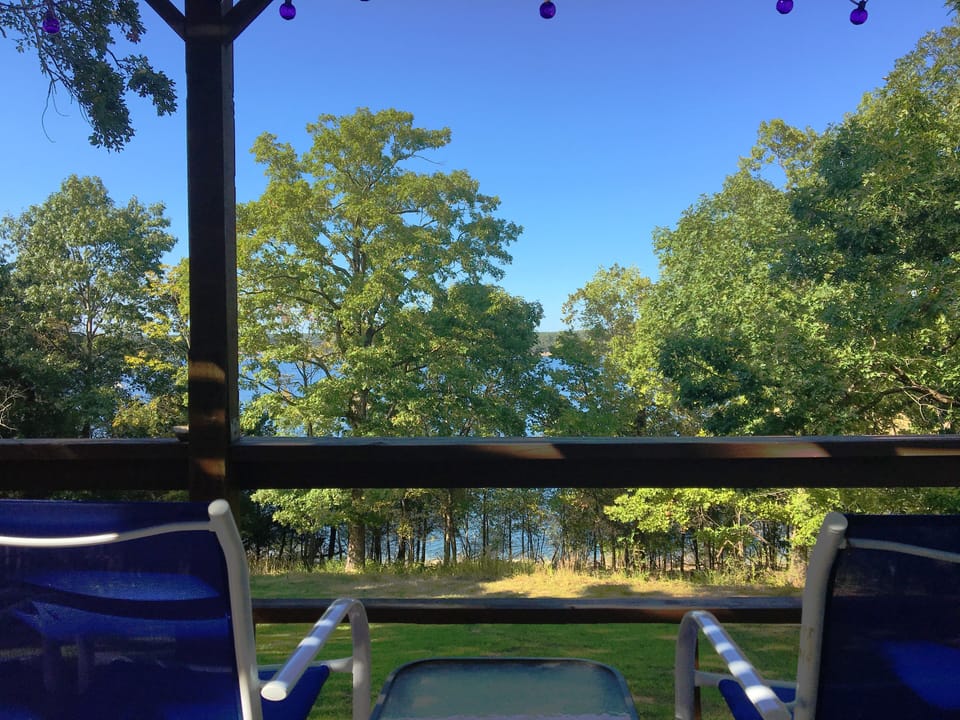 Looking off the back deck, ah The Good Life...