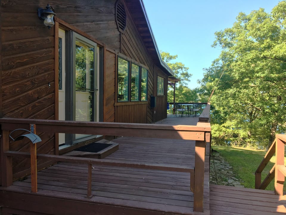 Front entrance and deck off the front of The Good Life.