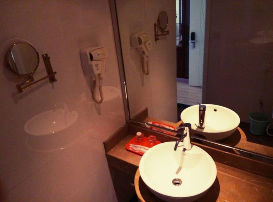 Business Double Room | Bathroom | Shower, free toiletries, hair dryer, slippers