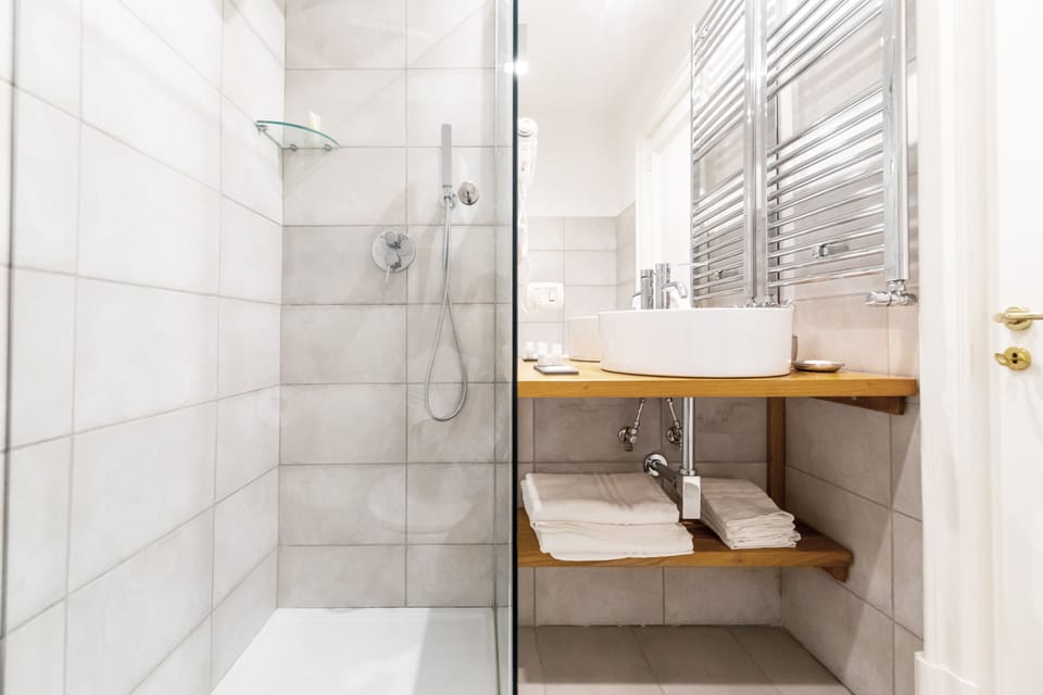 Standard Double Room | Bathroom | Shower, free toiletries, hair dryer, bathrobes
