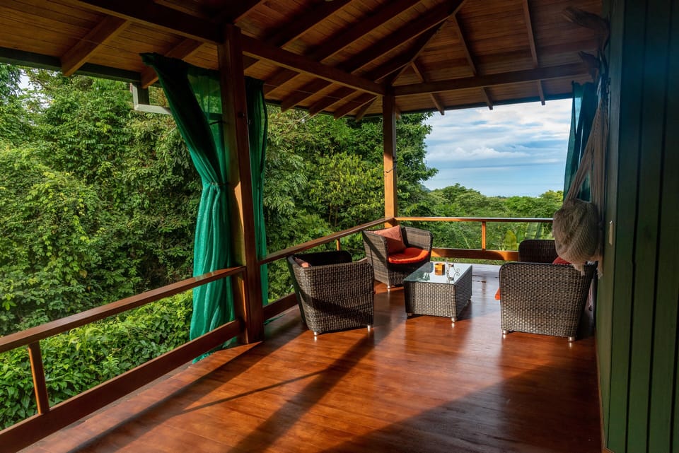 Enjoy the Rainforest & Ocean View from our Balcony