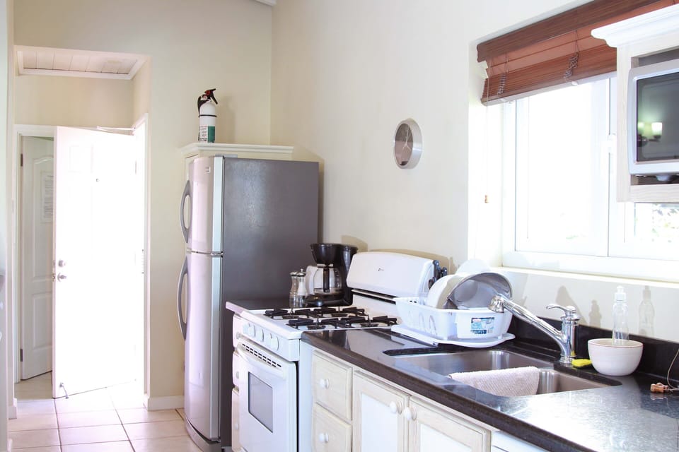 Fully equipped kitchen with oven, stove, dishwasher, sink, etc.