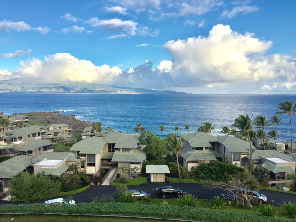 Another view from our lanai. Molokai in the distance.