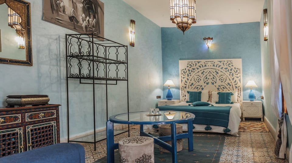 Panoramic Triple Room, Private Bathroom, Pool View (Chambre Essaouira) | Premium bedding, in-room safe, iron/ironing board, free WiFi