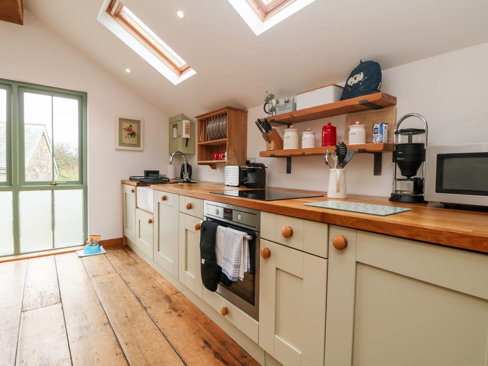 Fridge, stovetop, dishwasher, electric kettle