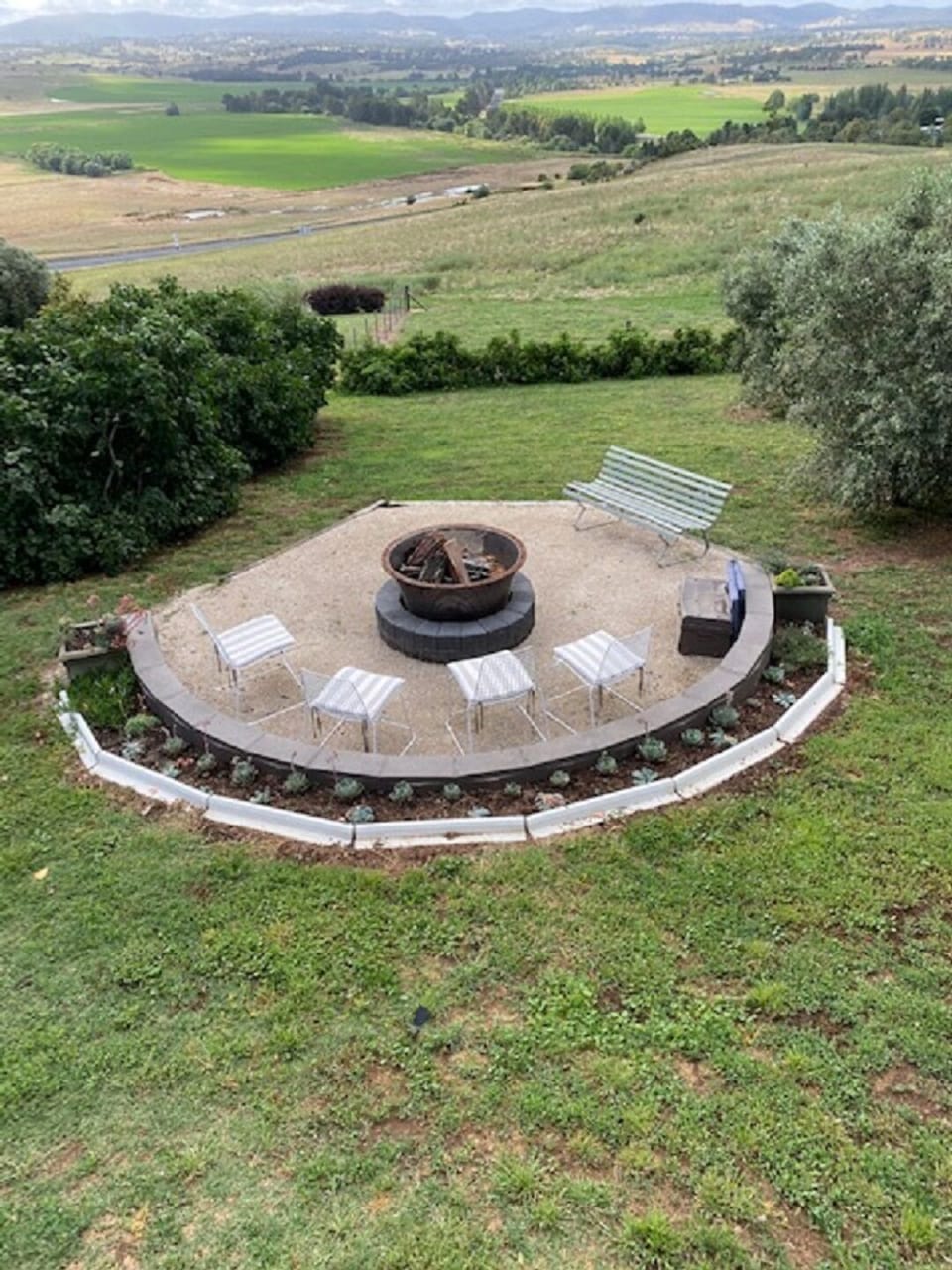 Fire Pit in front of Yurt