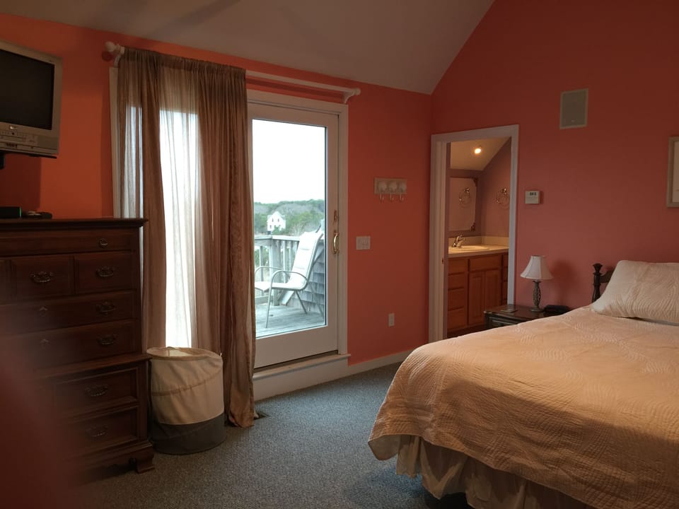 King suite has private deck with gorgeous views.