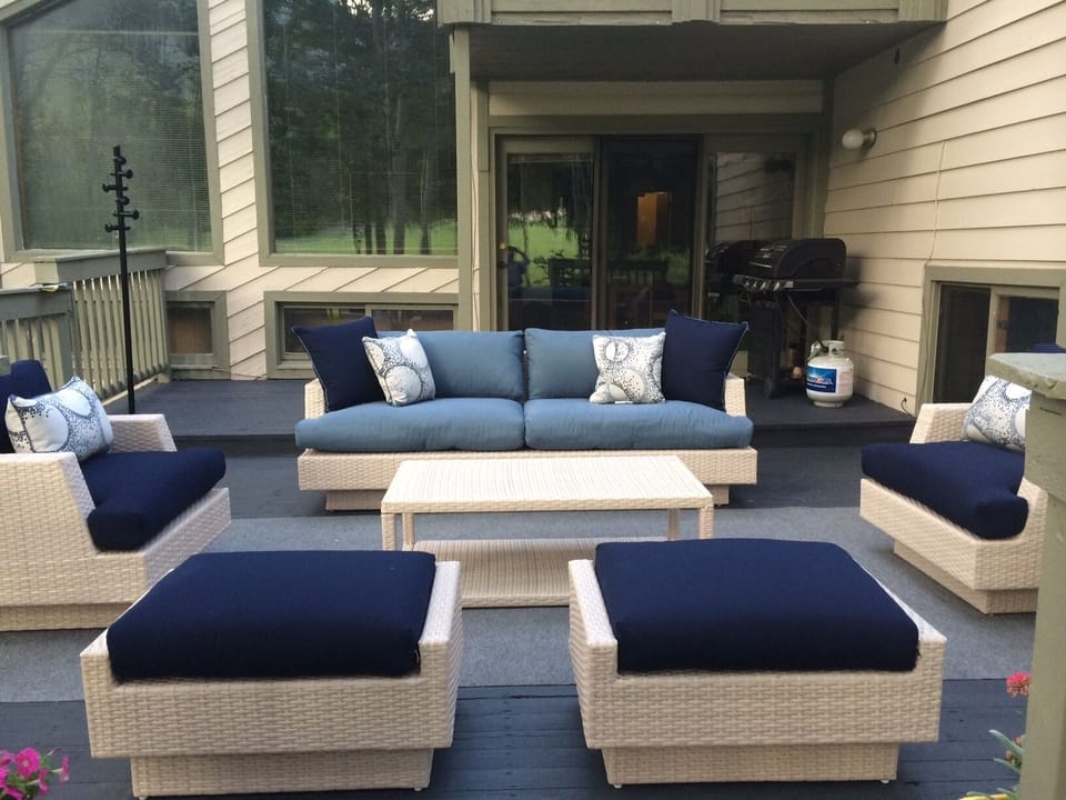 View of back deck, summer