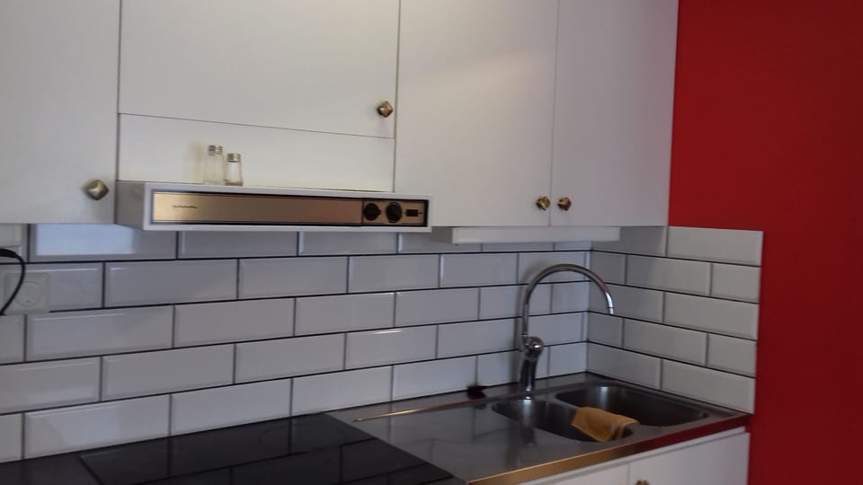 Fridge, oven, stovetop, cookware/dishes/utensils